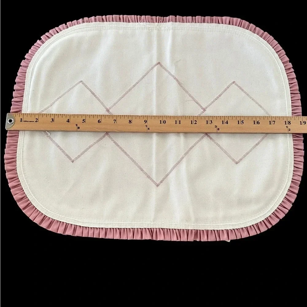 NWT Vintage Set of 6 Pink Mauve Quilted Kitchen Placemats Country‎ Farmhouse New